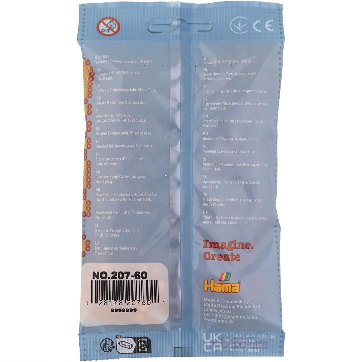 Sachet 1000 perles plastique Midi marron, HAMA
