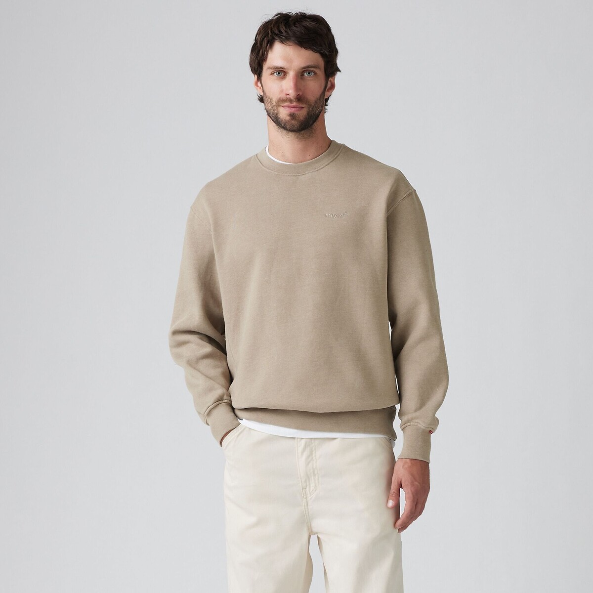 Felpa girocollo Housemark beige chiné, LEVI'S