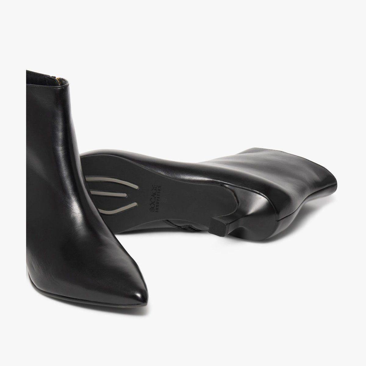 Boots À Talon en cuir JILLA noir, BOCAGE