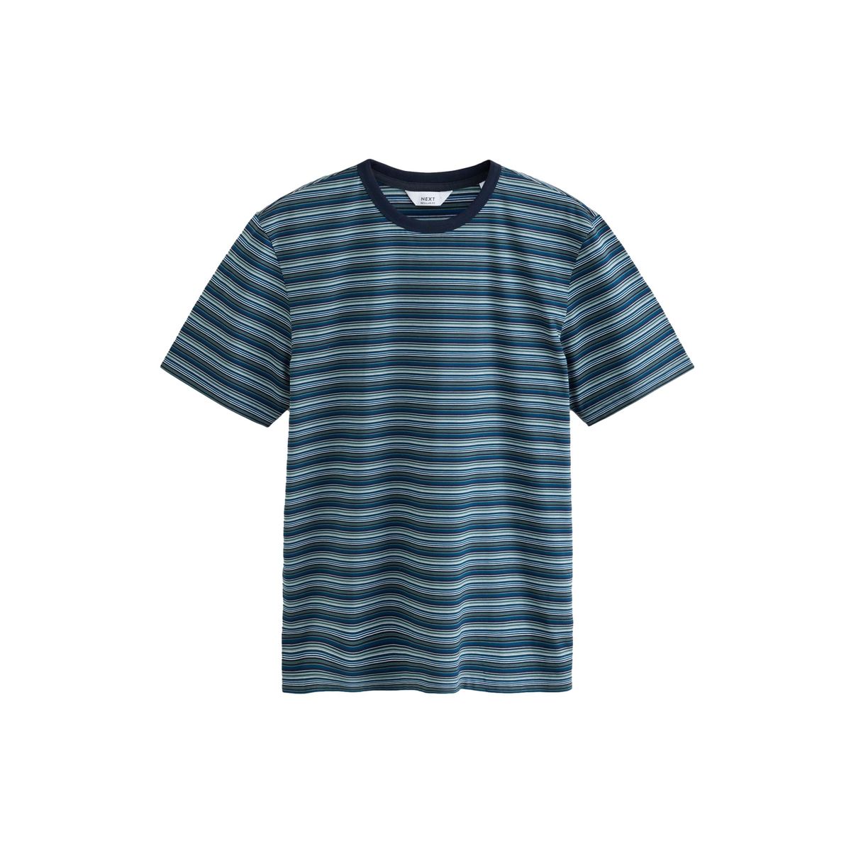 T-shirt en supima à rayures n. premium bleu, NEXT