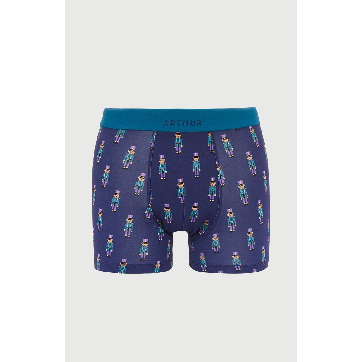 Boxer en jersey de coton imprimé Casse-noisette marine, ARTHUR