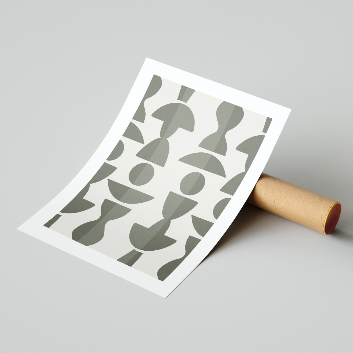 Affiche papier imprimé abstrait sans cadre LUNE LIGHT vert, FUTURE HOME