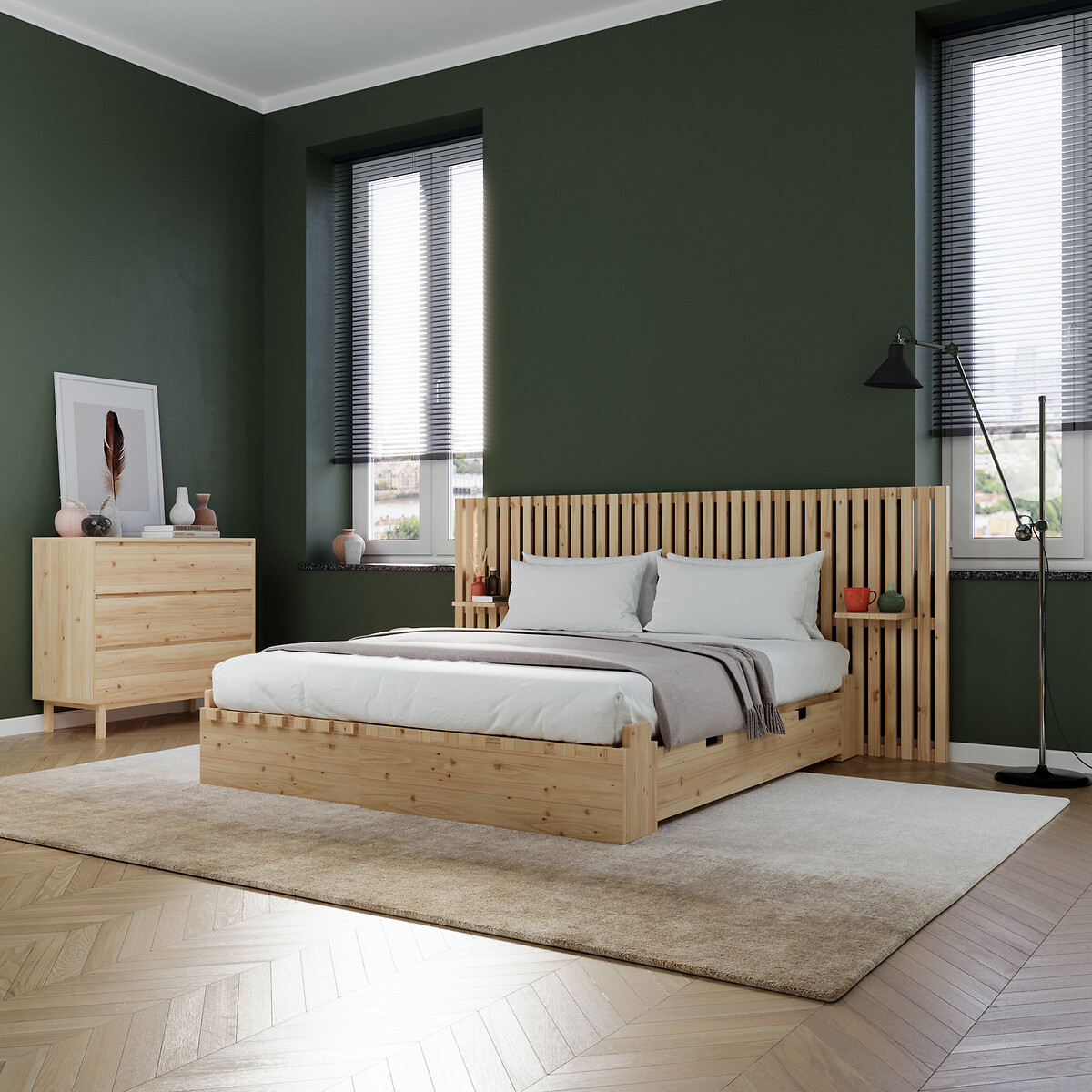 Bett Everlasting 140 mit 2 Schubladen holz hell, EUROPE & NATURE