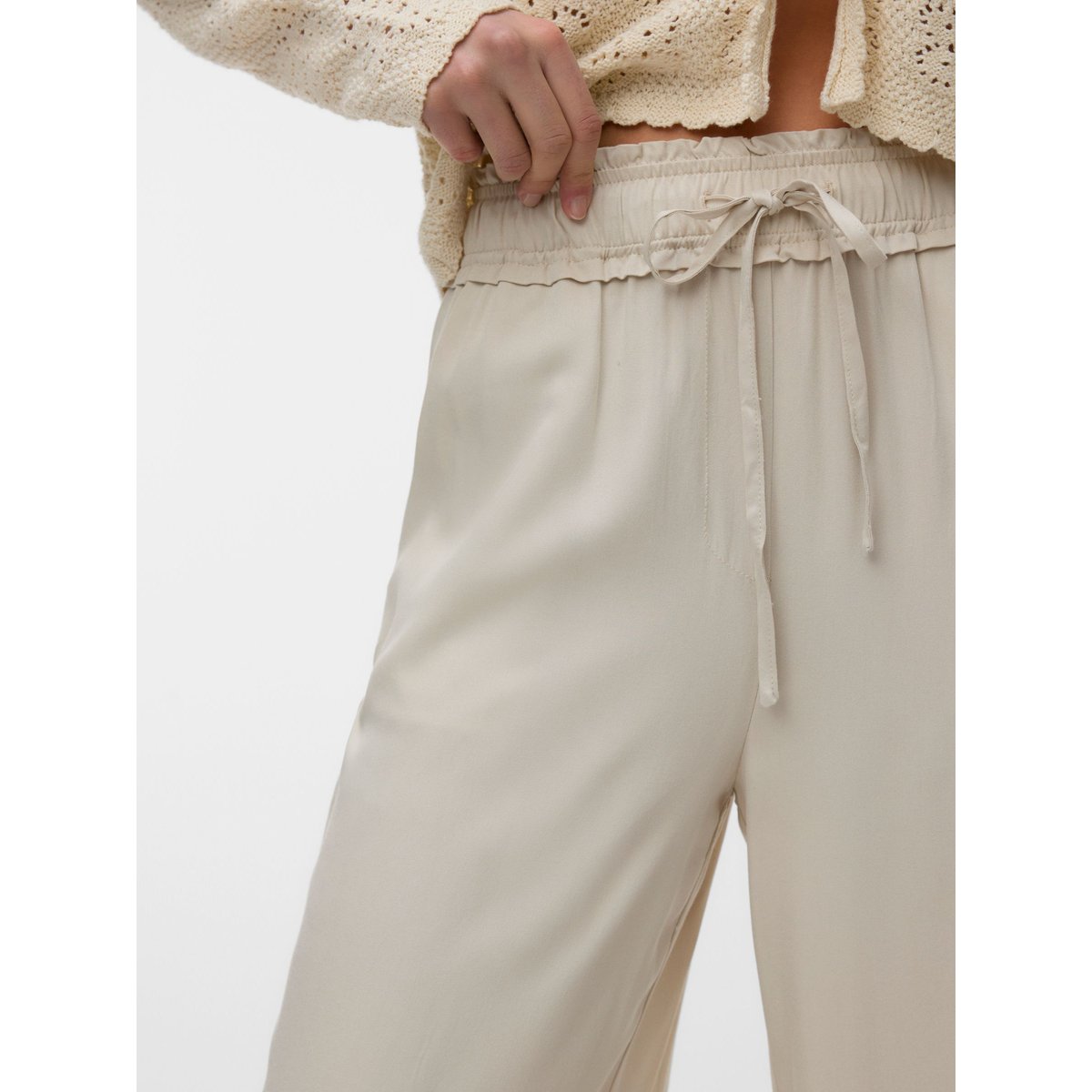 Pantalon À Jambe Large beige - pumice stone 1, VERO MODA
