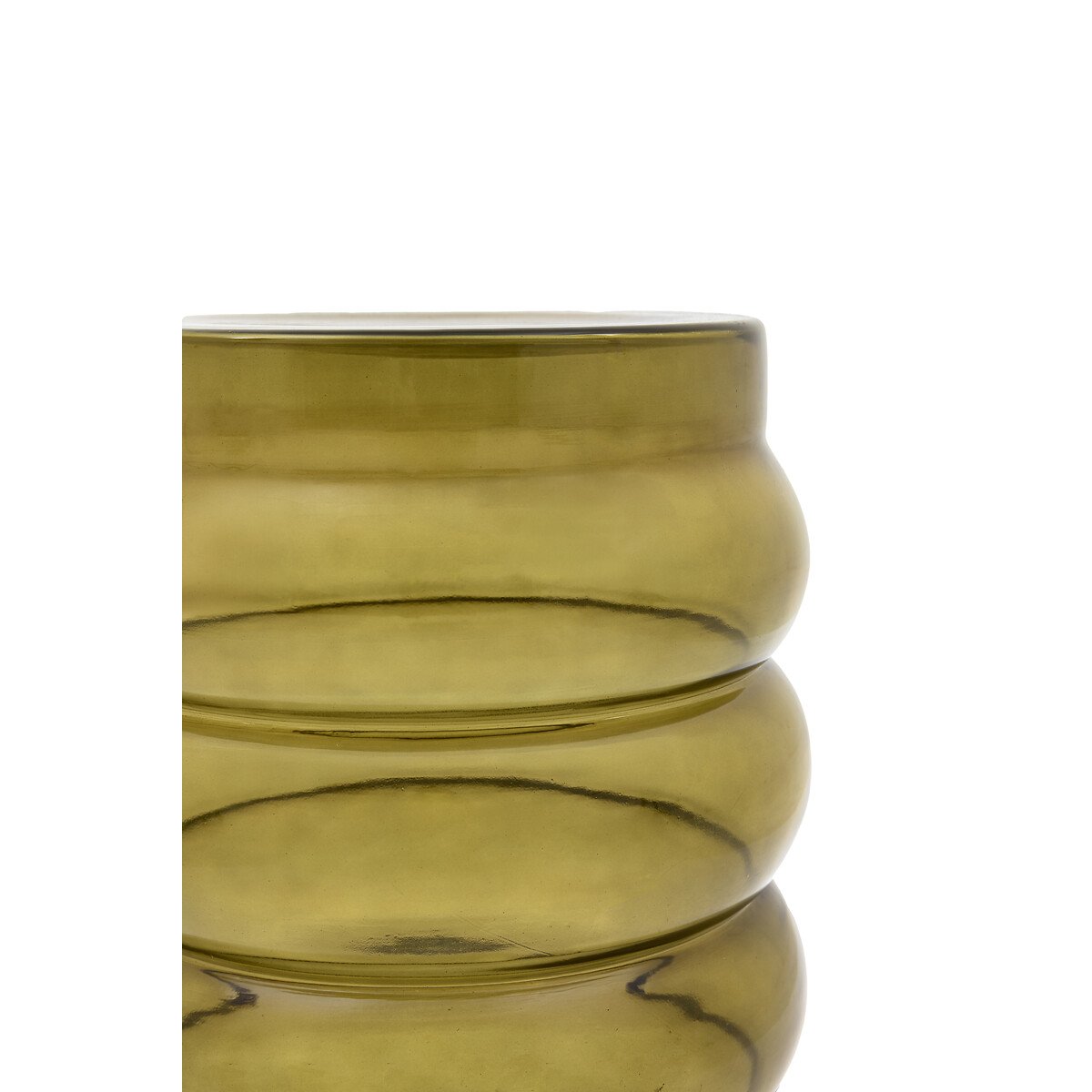 Soren Sculptural Glass Side Table olive, SO'HOME