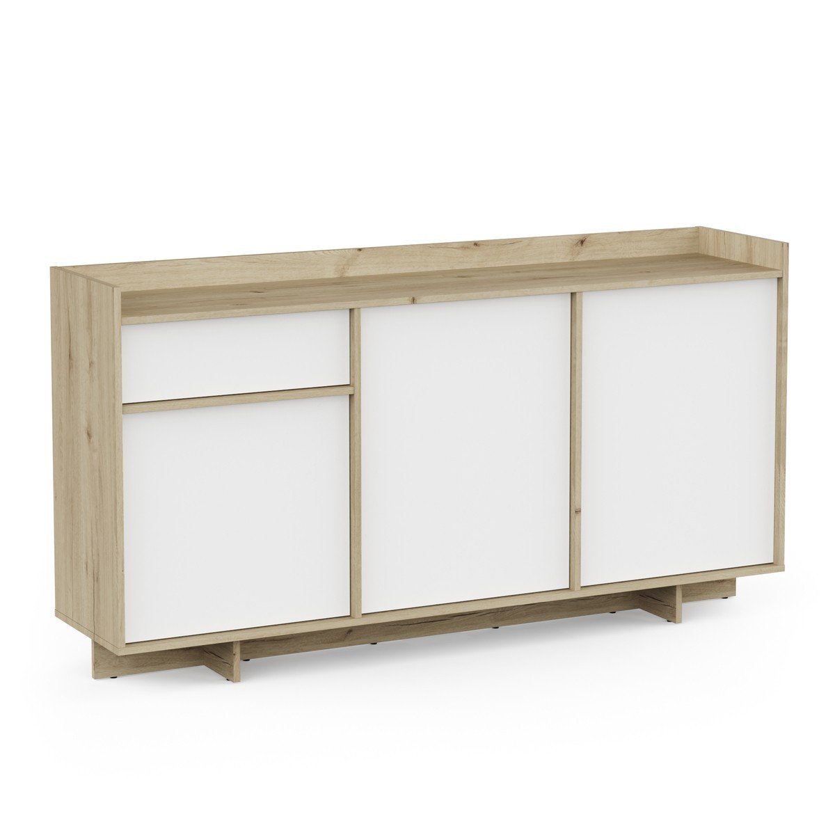 Buffet 3 portes et 1 tiroir - LEAD bois clair, CALICOSY