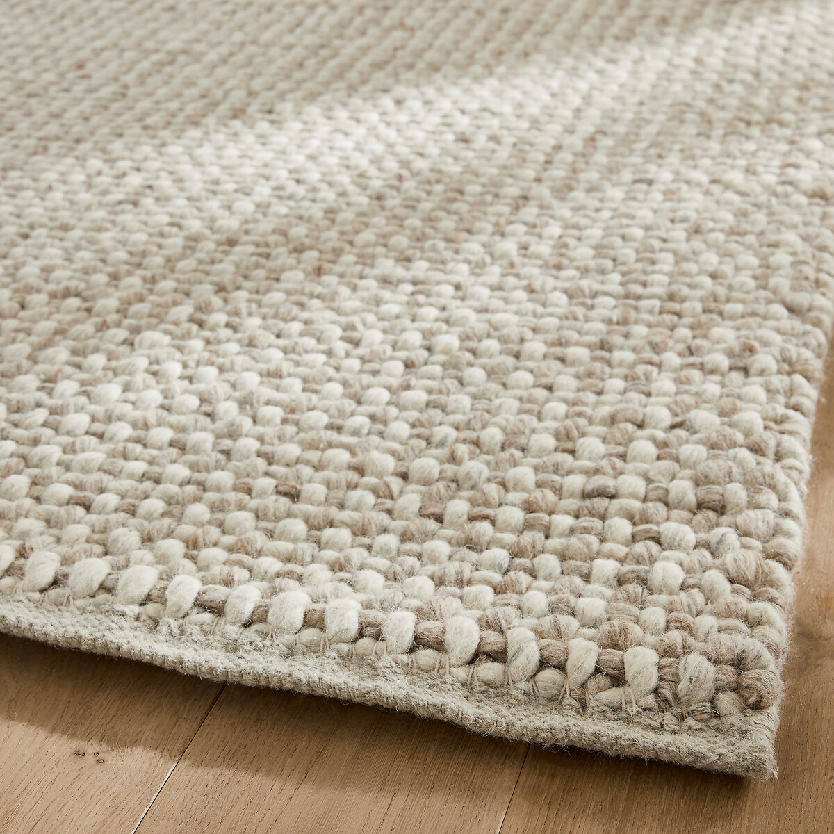 Nisha hand woven thick wool rug, natural marl, Am.Pm | La Redoute