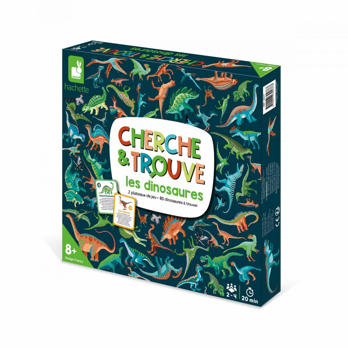 Cherche Et Trouve Dinosaures couleur unique, JANOD