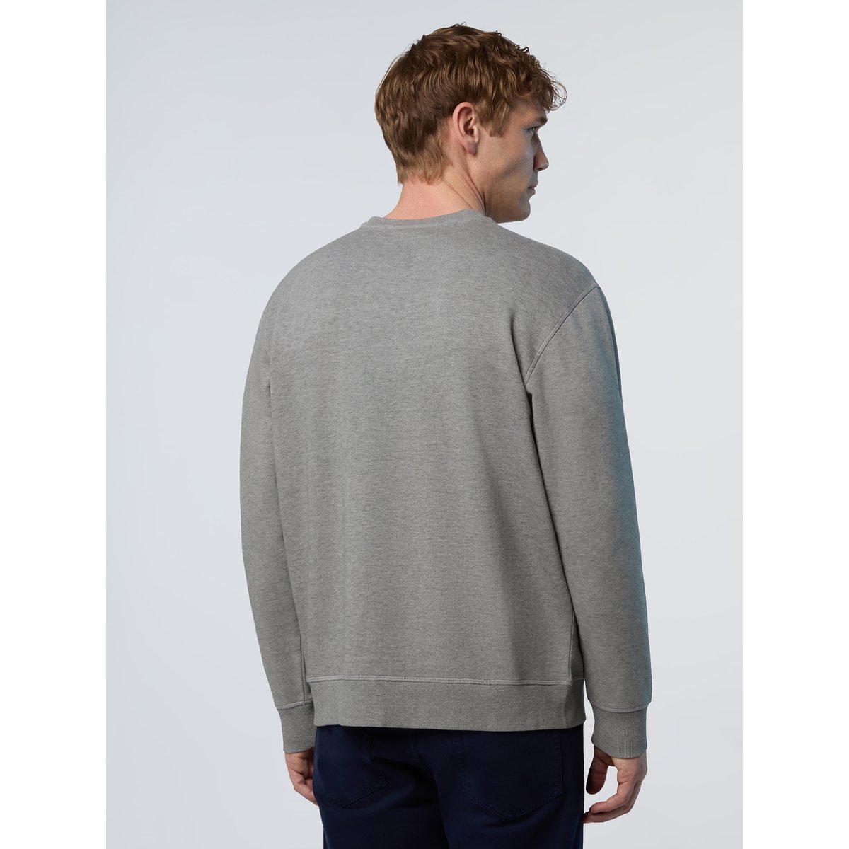 Sweat-shirt avec écusson logo mélange gris moyen, NORTH SAILS