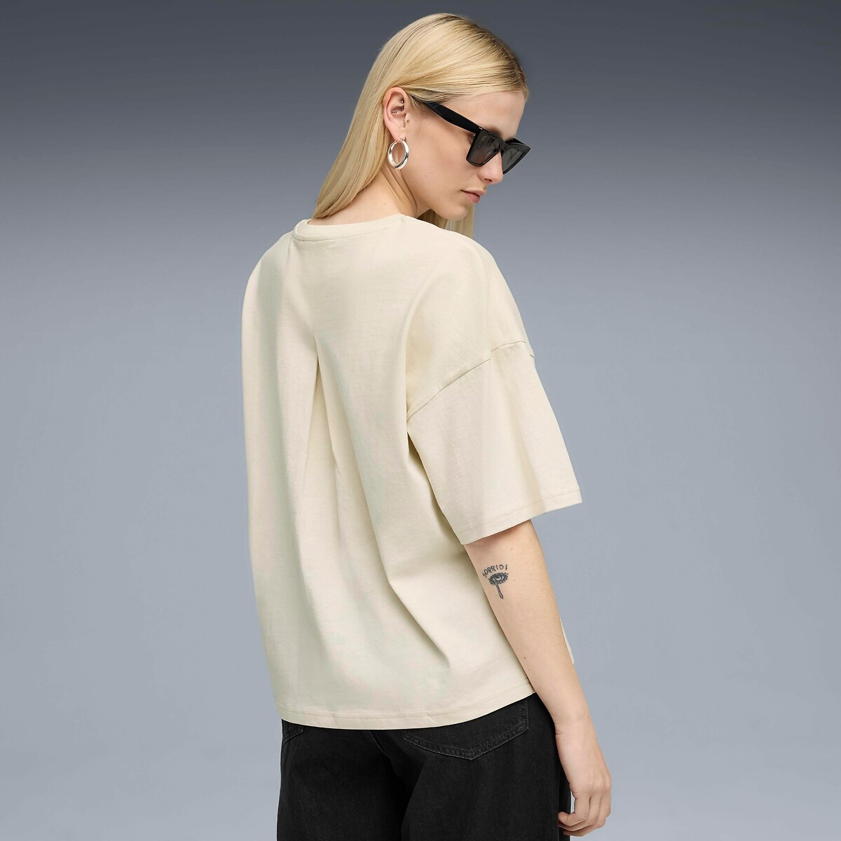 Her Crew Neck T-Shirt with Short Sleeves ecru , PUMA