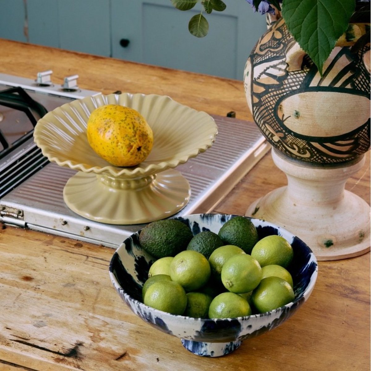 Corbeille à fruits céramique design New classics beige, HKLIVING