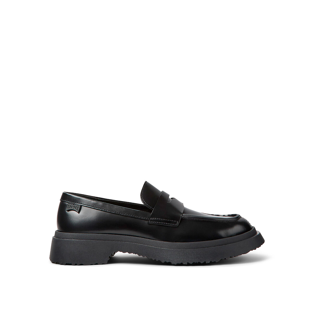 Mocassins Walden en cuir noir uni, CAMPER