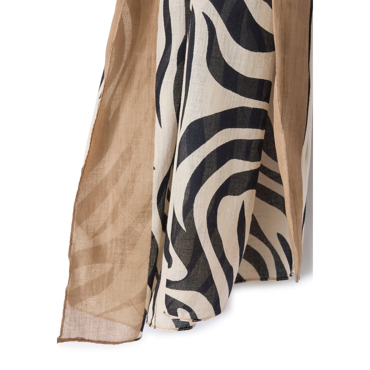 Foulard imprimé animalier pur coton blanc noir animalier, DAMART