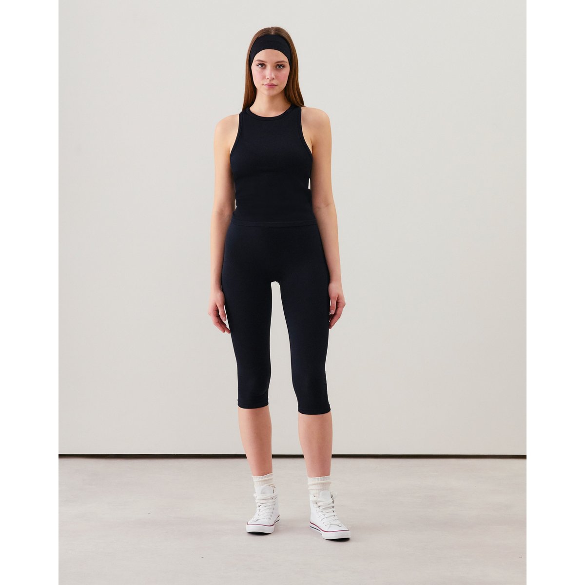Legging court en seamless ASTREIZ noir, UNDIZ