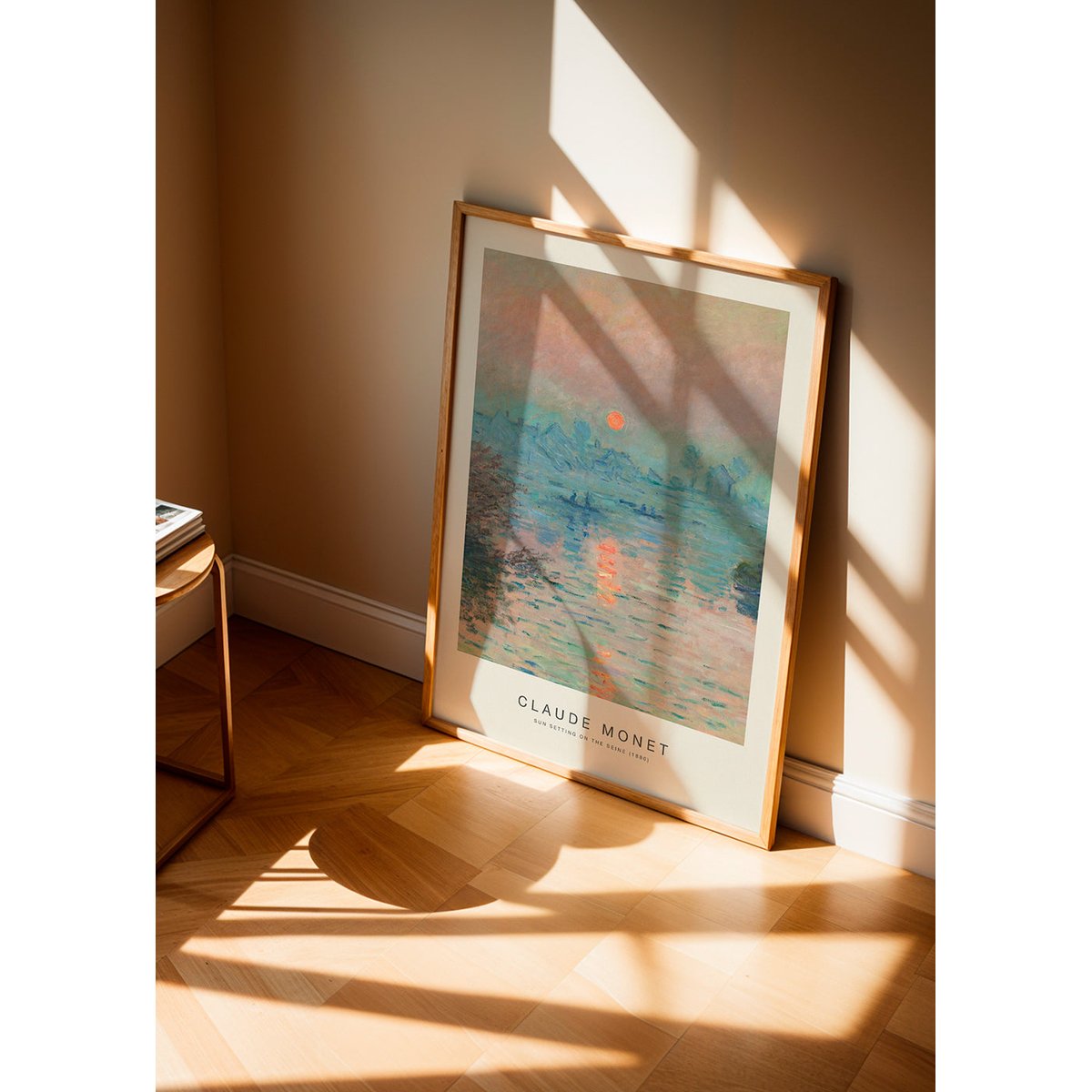 Affiche avec tableau décoratif, 50 x 70 cm orange, HANNUN