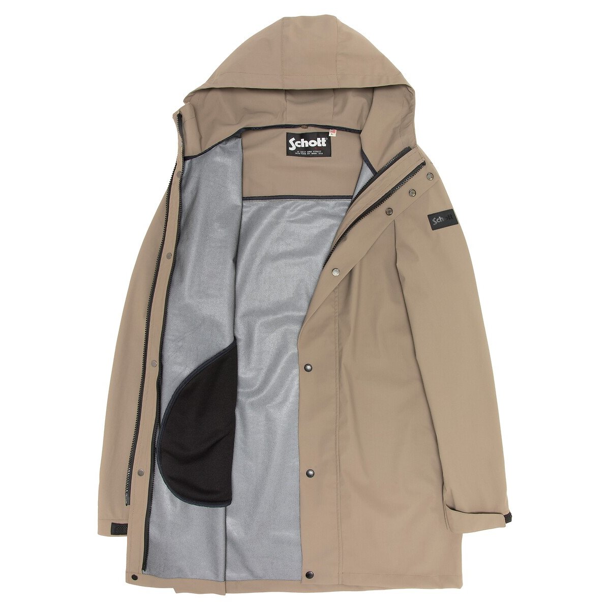 Parka longue chaude 3 en 1, à capuche, CANTON marine/beige, SCHOTT
