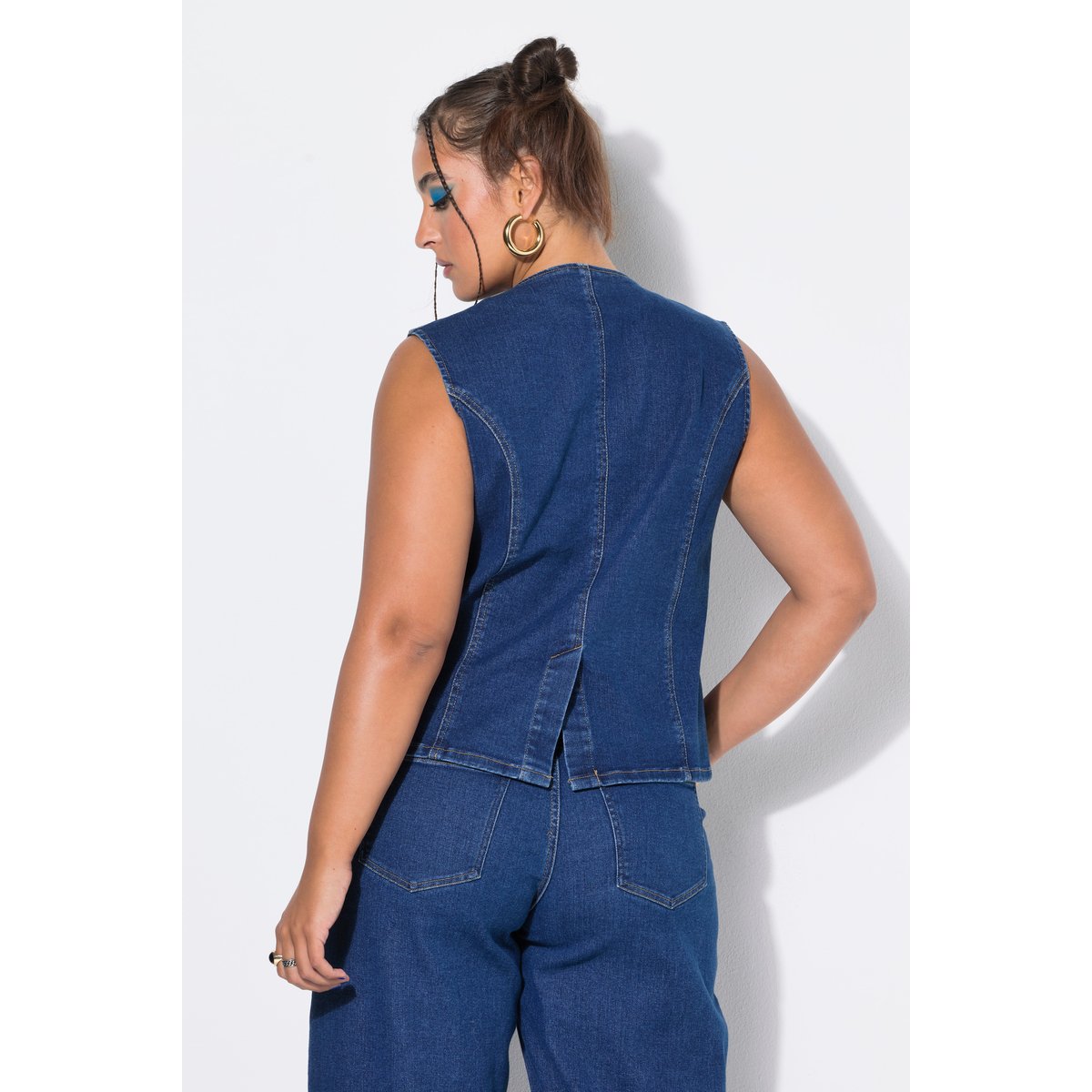 Gilet en jean, coupe ajustée Fitted Shape bleu jean, STUDIO UNTOLD