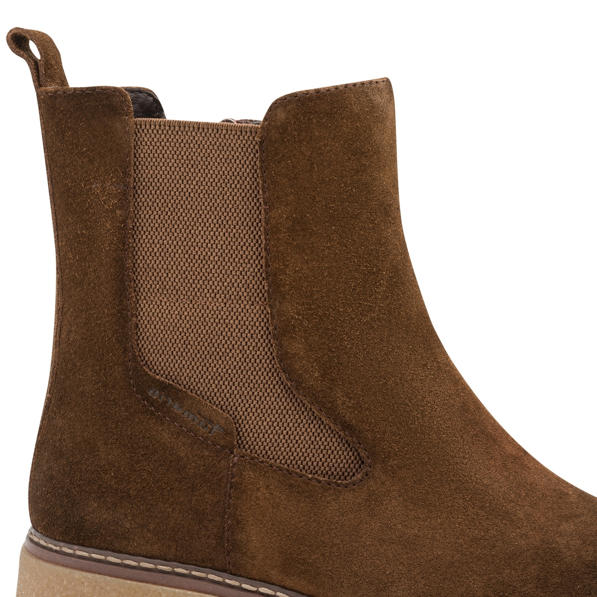 Bottine Chelsea en cuir marron scotch suède, TAMARIS