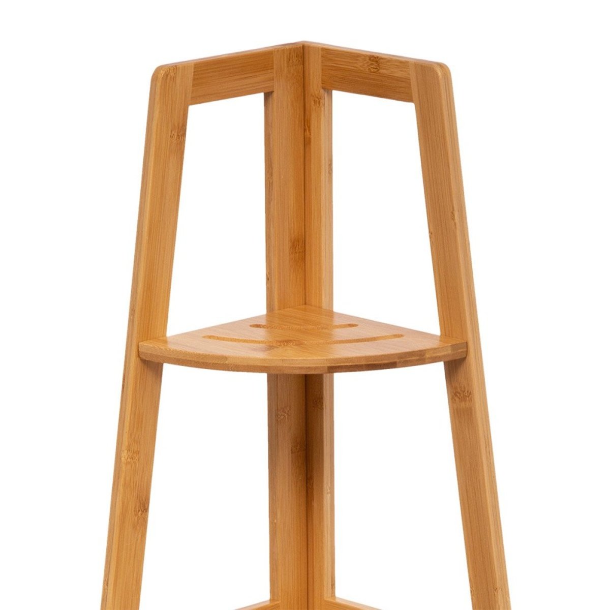 Etagère d'angle 3 niveaux bambou beige, ATMOSPHERA
