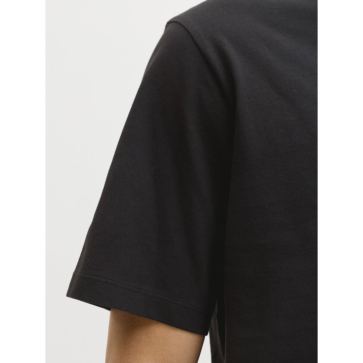 T-shirt manches courtes, logo imprimé noir, JACK & JONES