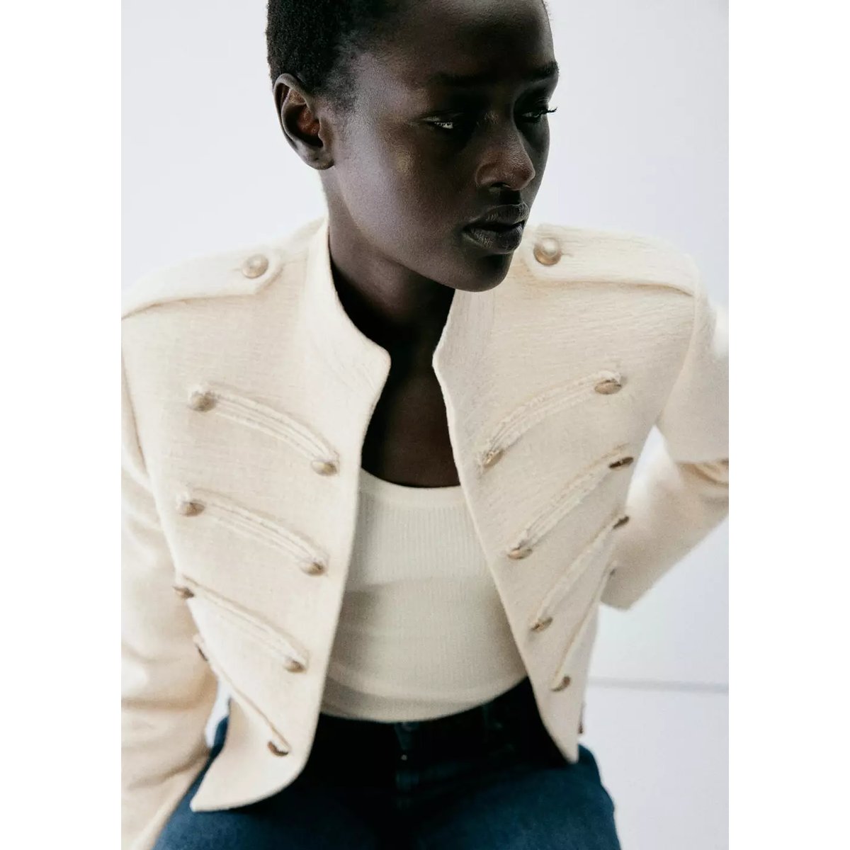 Veste charlie écru, MANGO