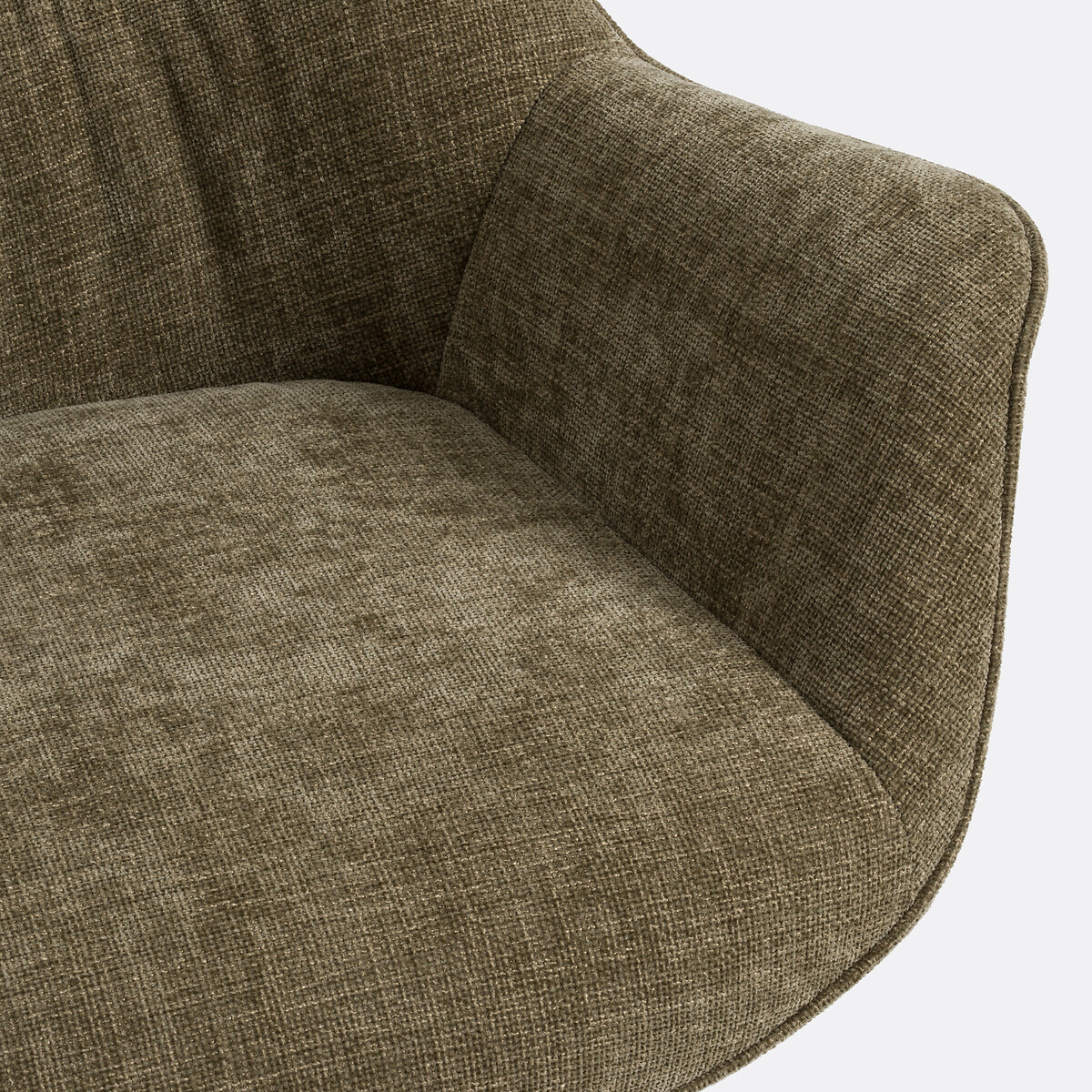 Fauteuil pivotant, tissu texturé, HEMMO kaki, LA REDOUTE INTERIEURS