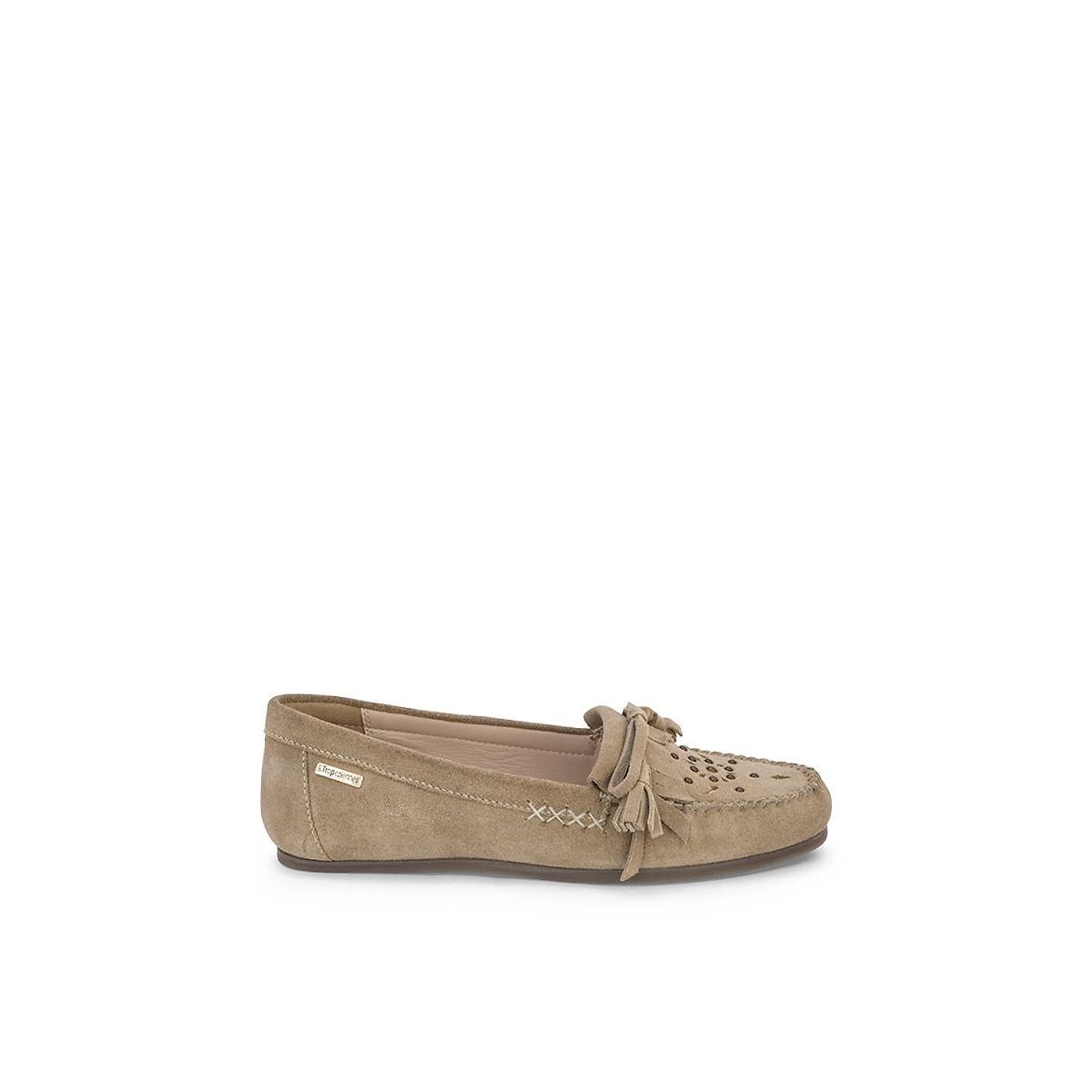 Mocassins en cuir suède, ZAMOC beige, LES TROPEZIENNES PAR M.BELARBI