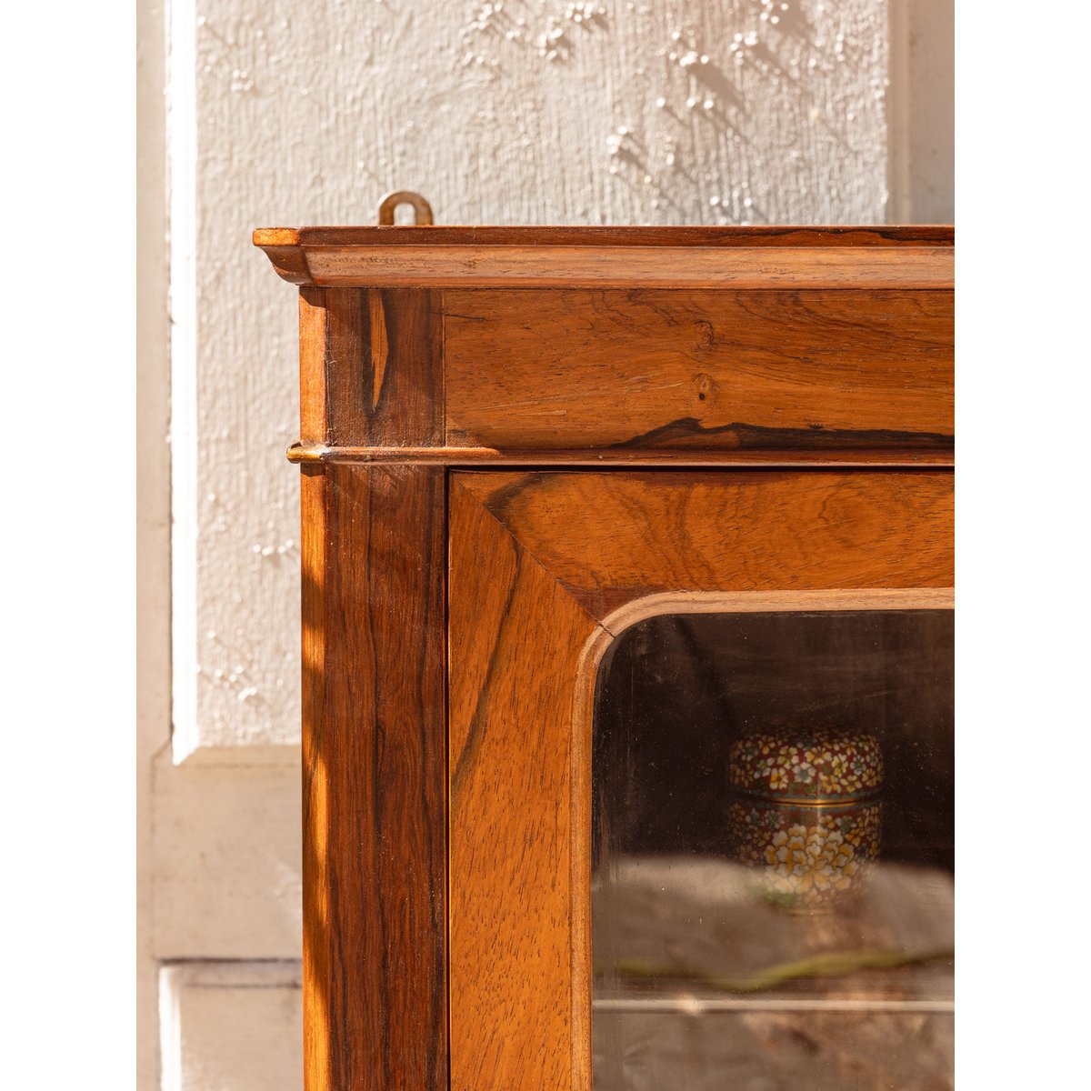 Vitrine en bois Victoria N°1302 - Bon état bois foncé, DEBONGOUT