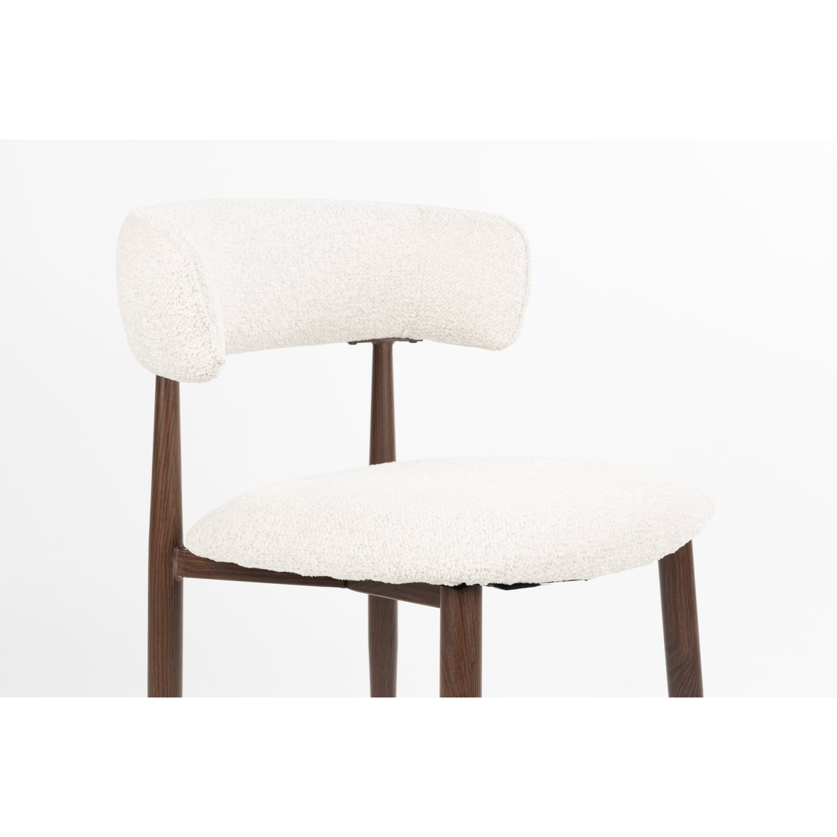 Chaise design empilable en tissu (lot de 2), STANLEY beige, BOITE A DESIGN