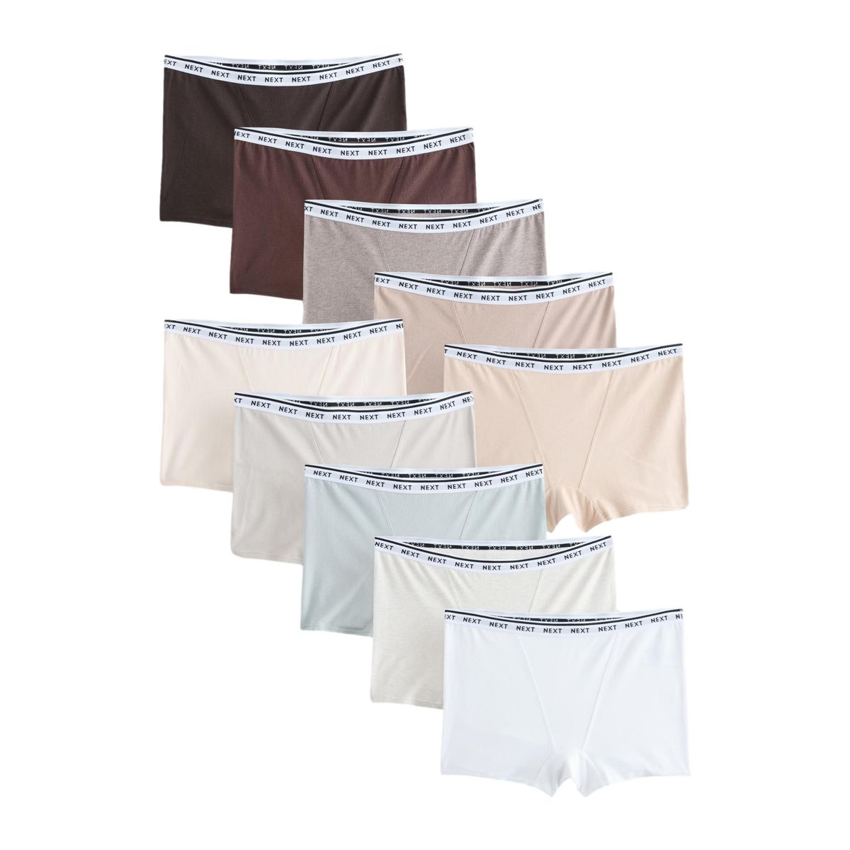 Culotte en coton à logo, lot de 10 naturel, NEXT