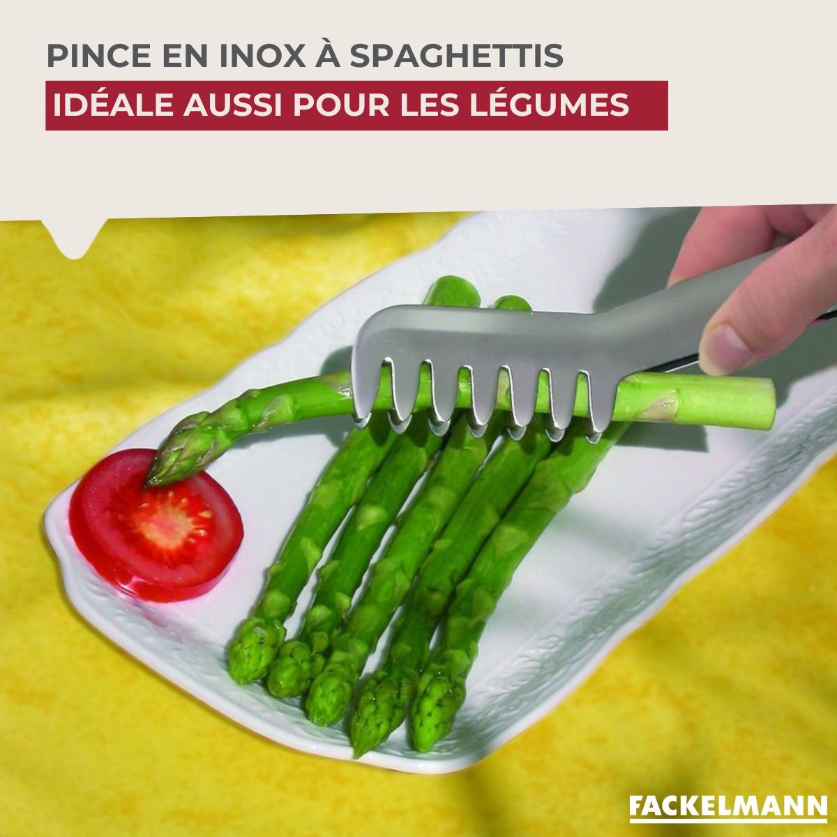 Pince à spaghettis, de cuisine gris, FACKELMANN