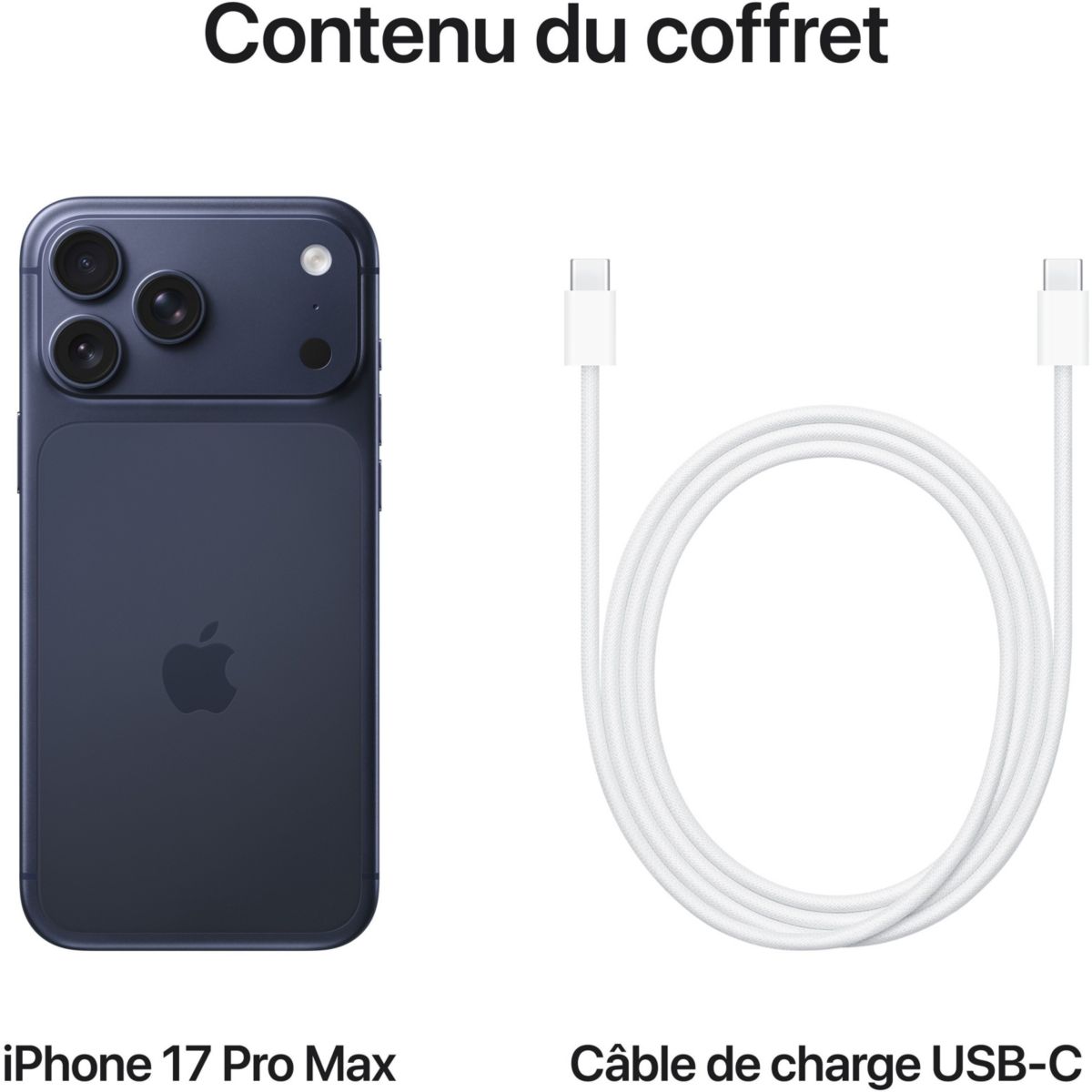 Smartphone iPhone 17 Pro Max 5G 256Go Bleu intense couleur unique, APPLE