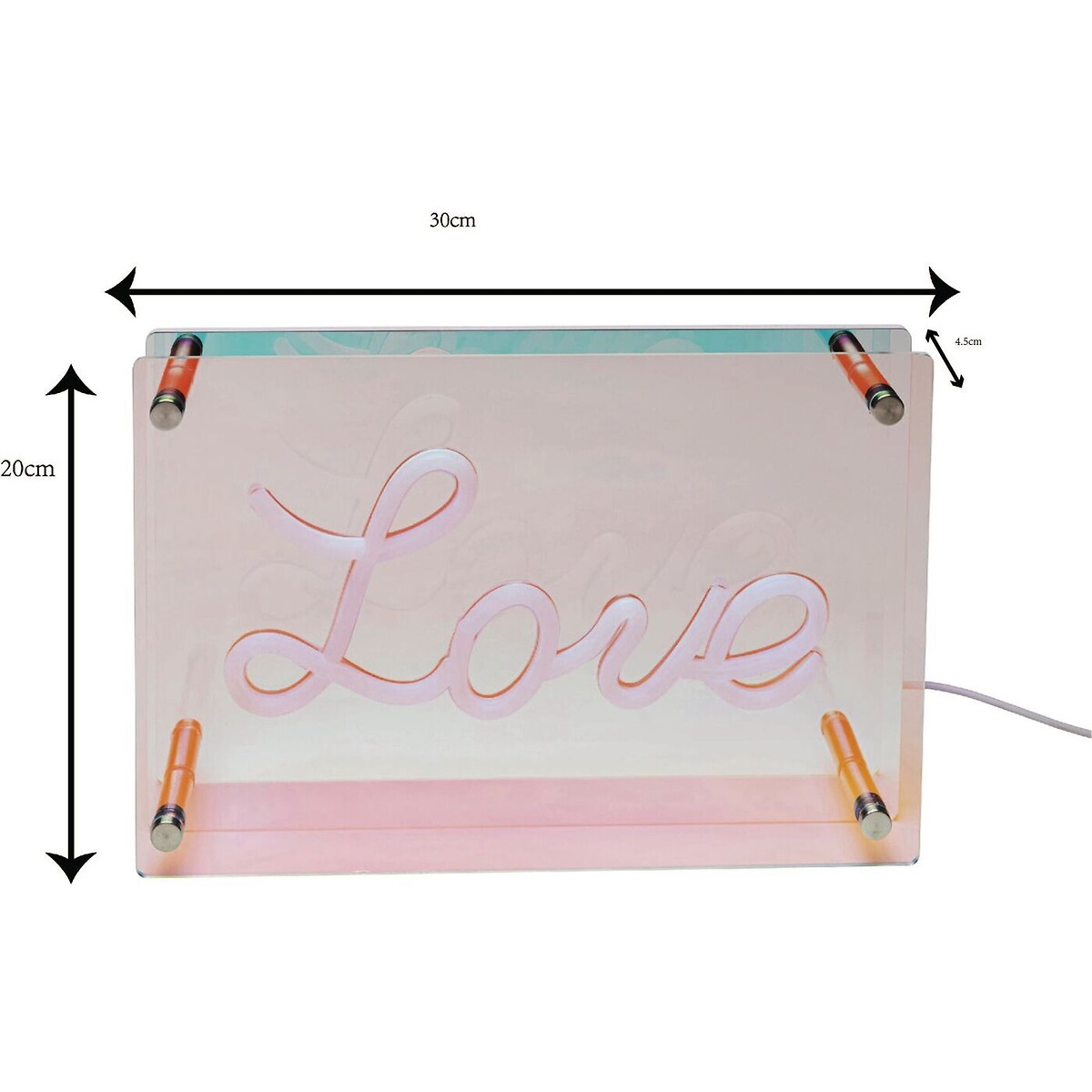 Lampe à poser LED Font LOVE transparent, KARE DESIGN