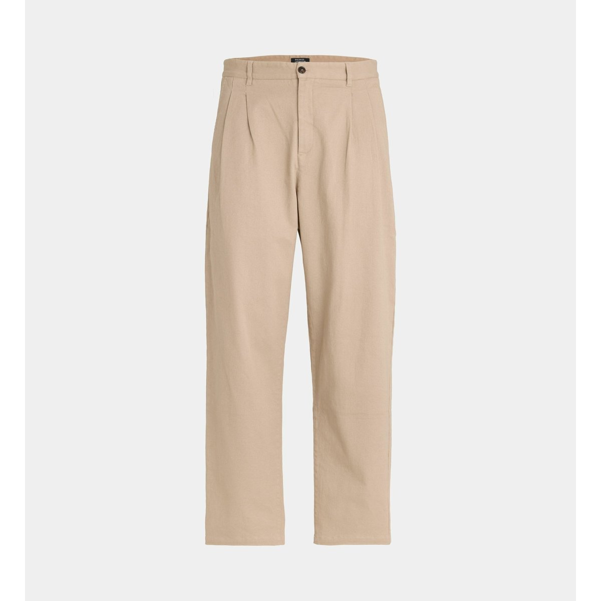 Pantalon ridouble ample à plis doubles en coton gris, GALERIES LAFAYETTE