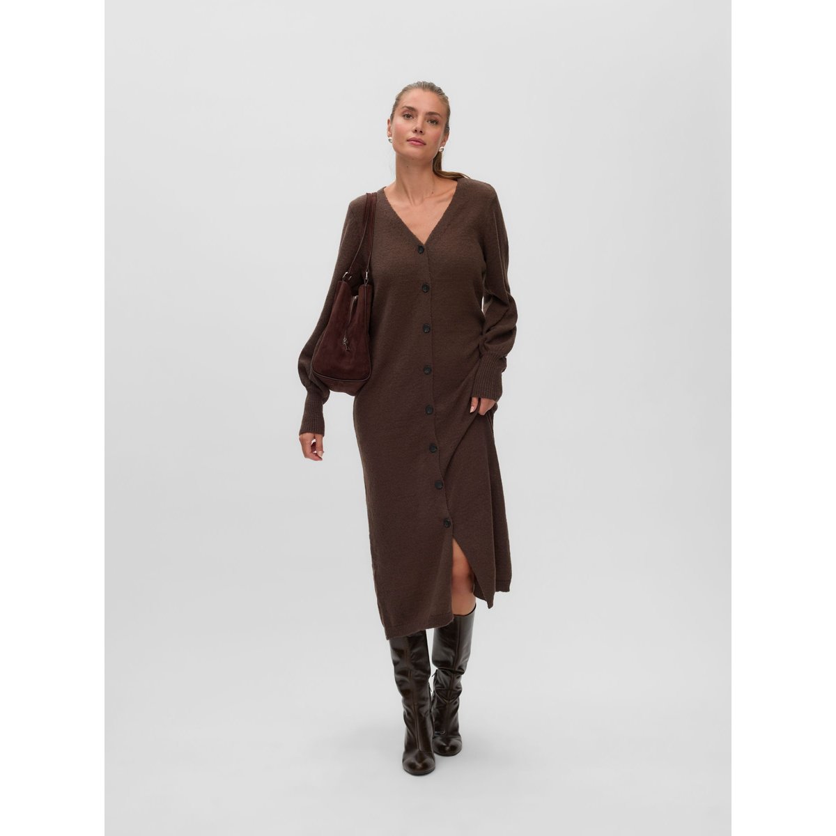 Robe En Maille chocolate brown, VERO MODA