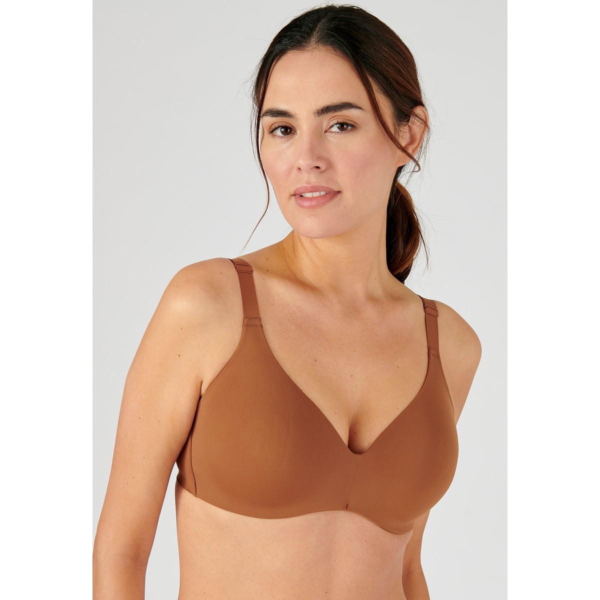 Soutien-gorge invisible sans coutures marron havane, DAMART