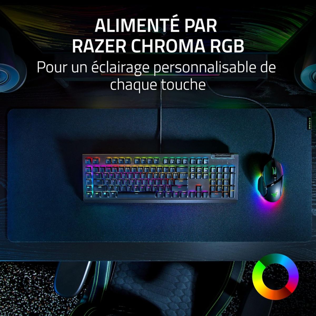 Clavier gamer BLACKWIDOW V4 X SWITCH JAUNE couleur unique, RAZER