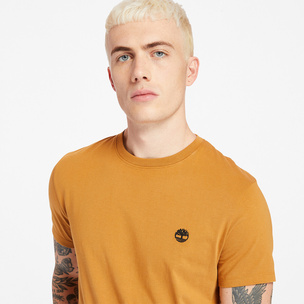 T-shirt col rond slim Dunstan River camel, TIMBERLAND