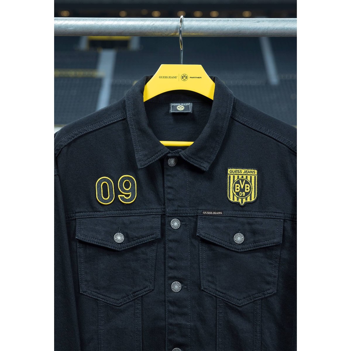 Veste En Denim Gj X Bvb noir, GUESS JEANS