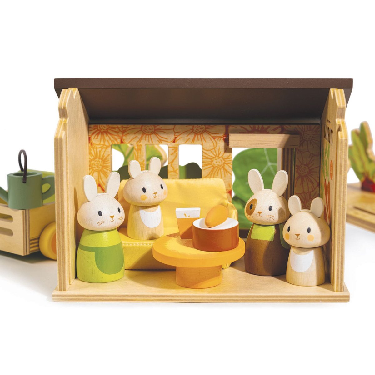 Set de jardin avec lapins multicolore, TENDER LEAF TOYS