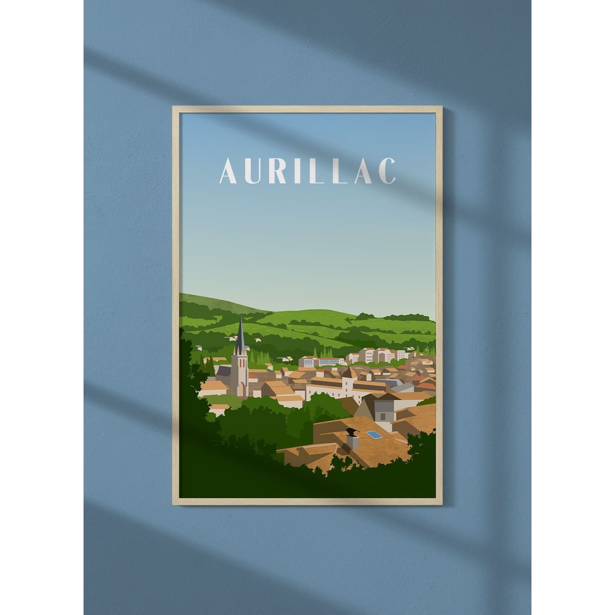 Affiche ville Aurillac blanc, L'AFFICHERIE