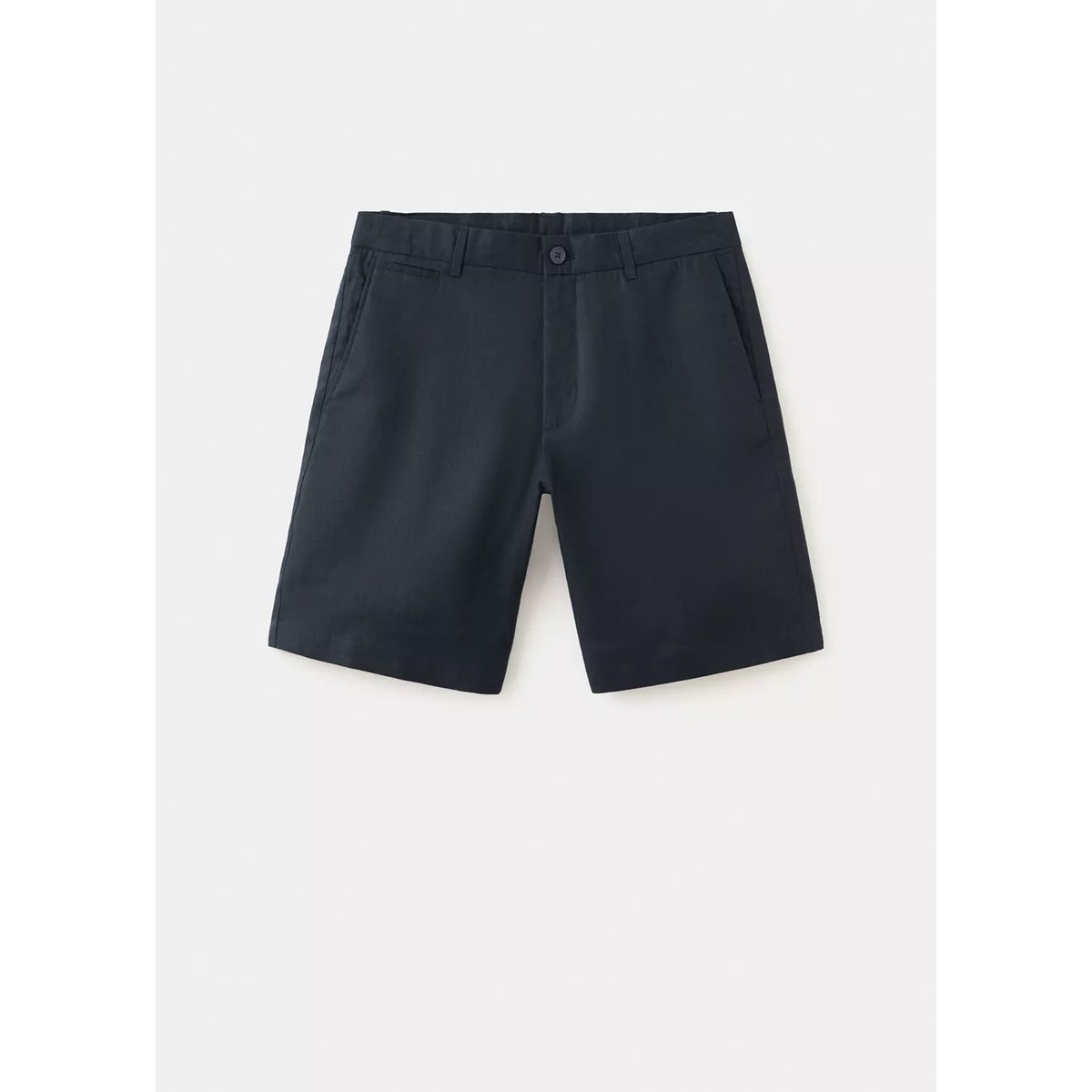 Bermuda slim-fit 100 % lin bleu marine, MANGO MAN