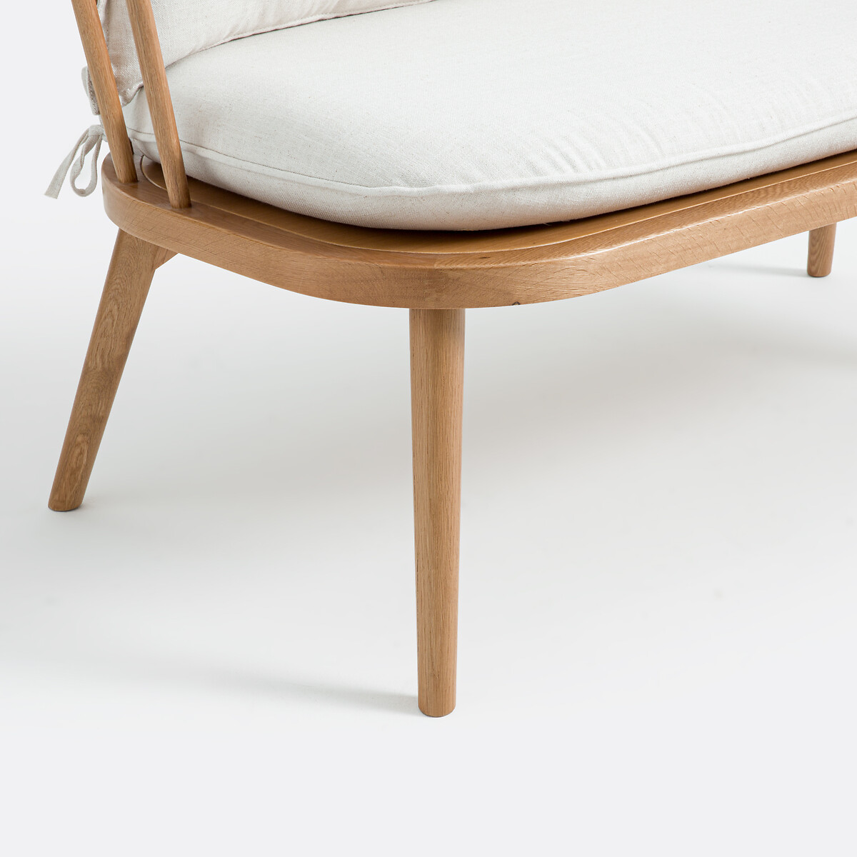 Banco de roble y tela, Portman beige , LA REDOUTE INTERIEURS