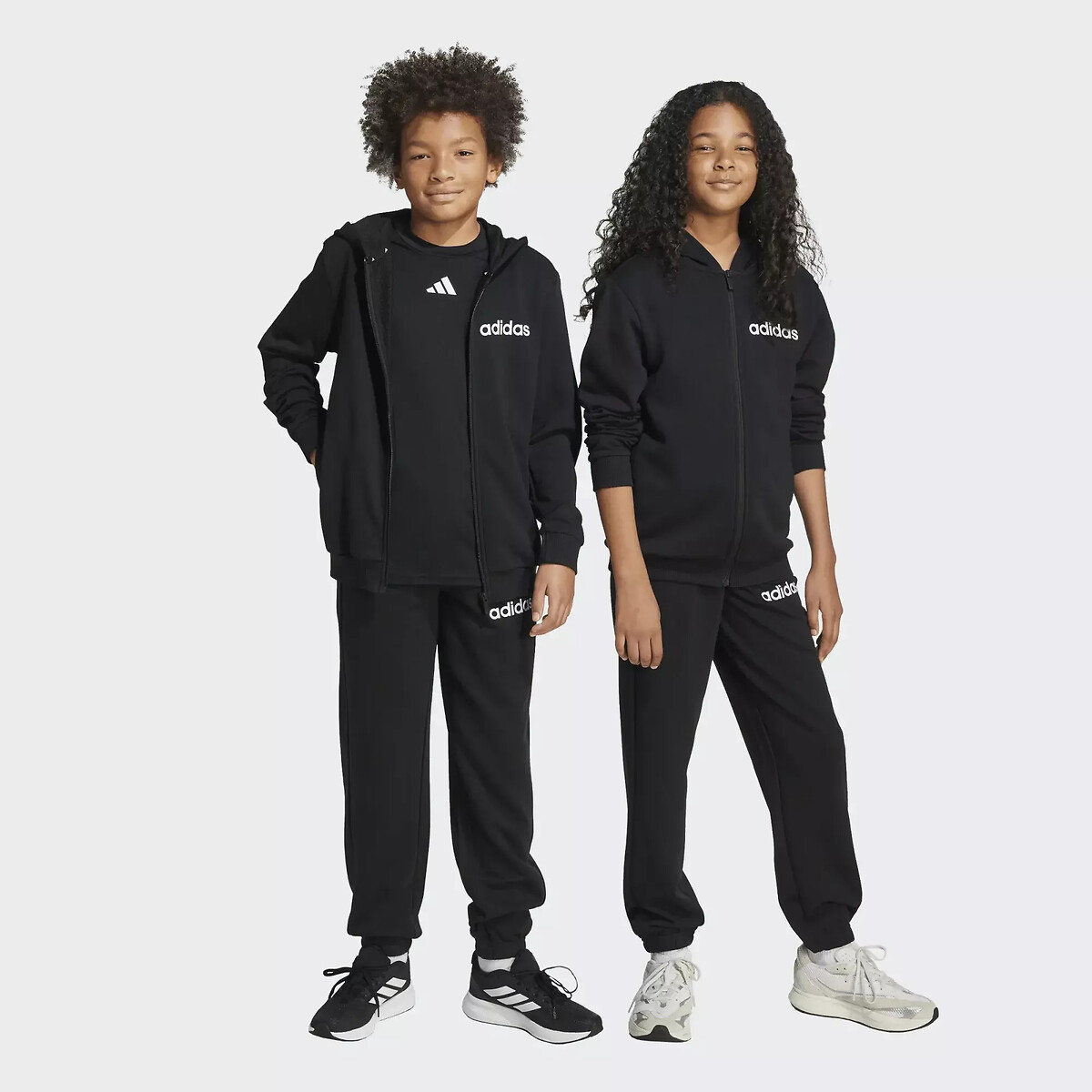 Conjunto em moletão, ESSENTIALS preto , ADIDAS SPORTSWEAR