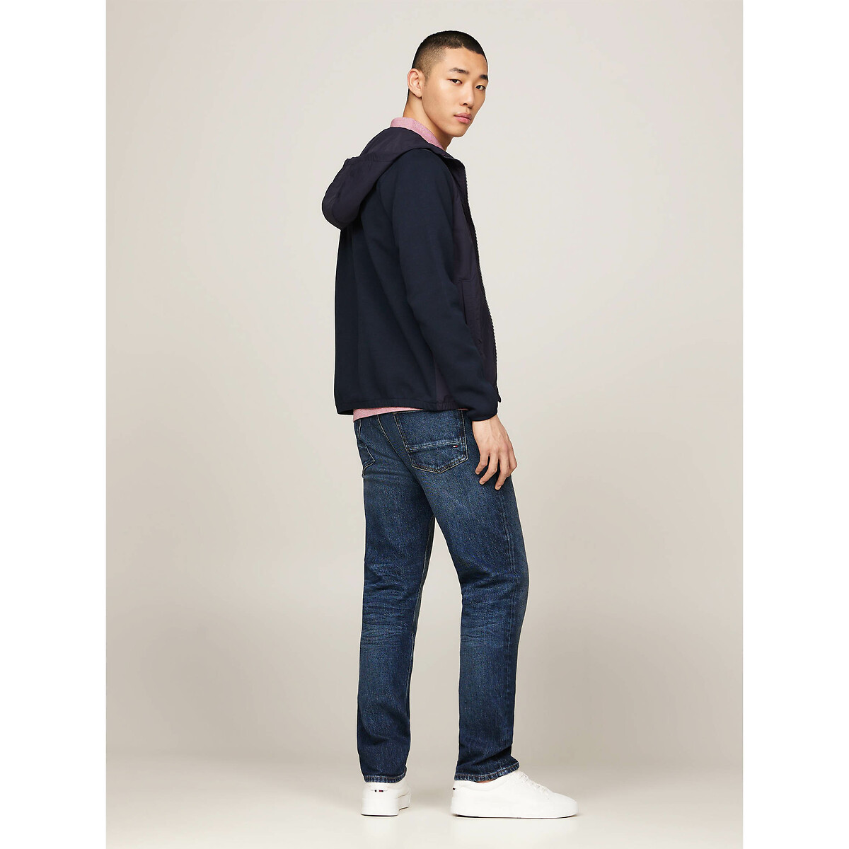 Cotton Mix Zipped Hoodie 90001629, TOMMY HILFIGER