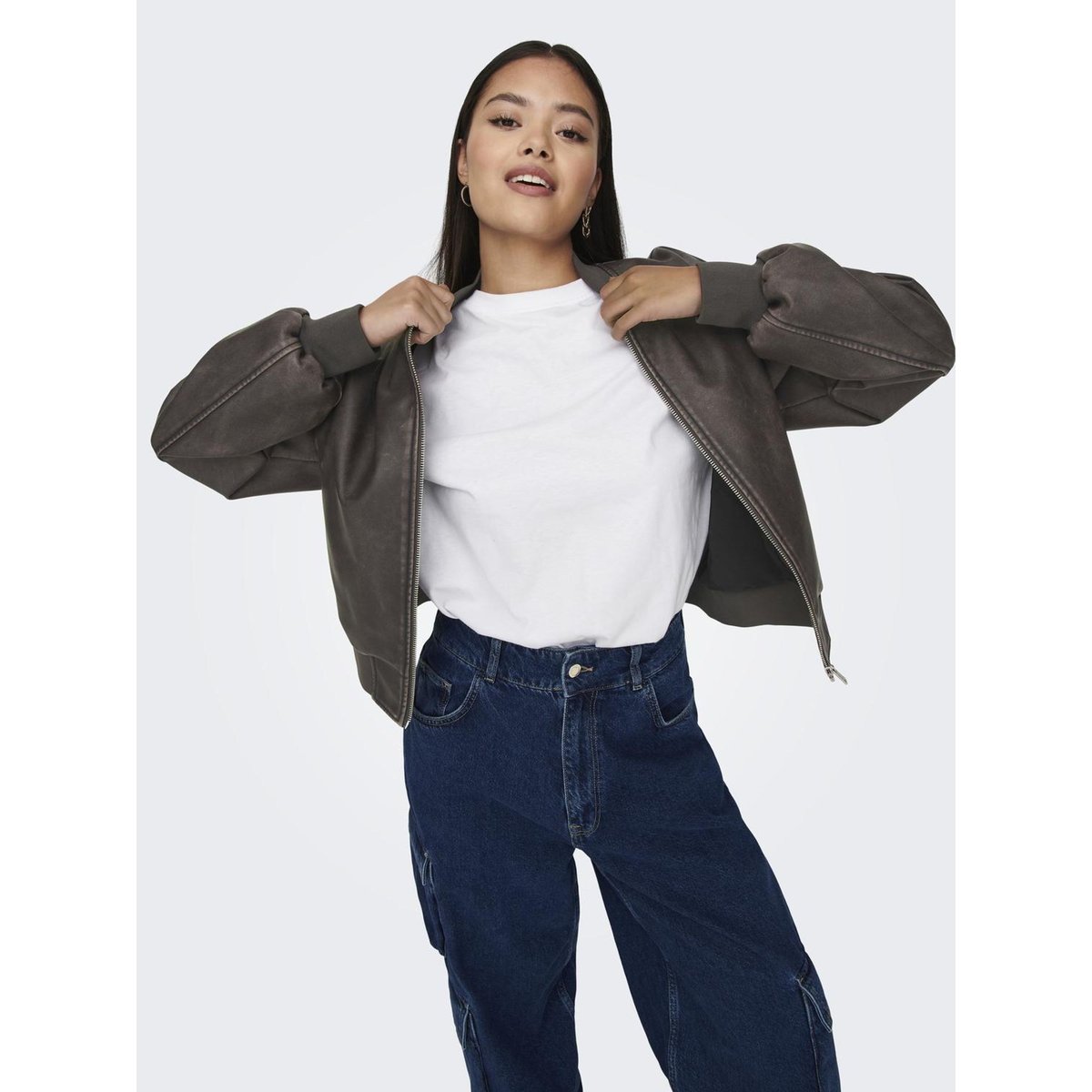 Veste Bomber chocolate brown, ONLY