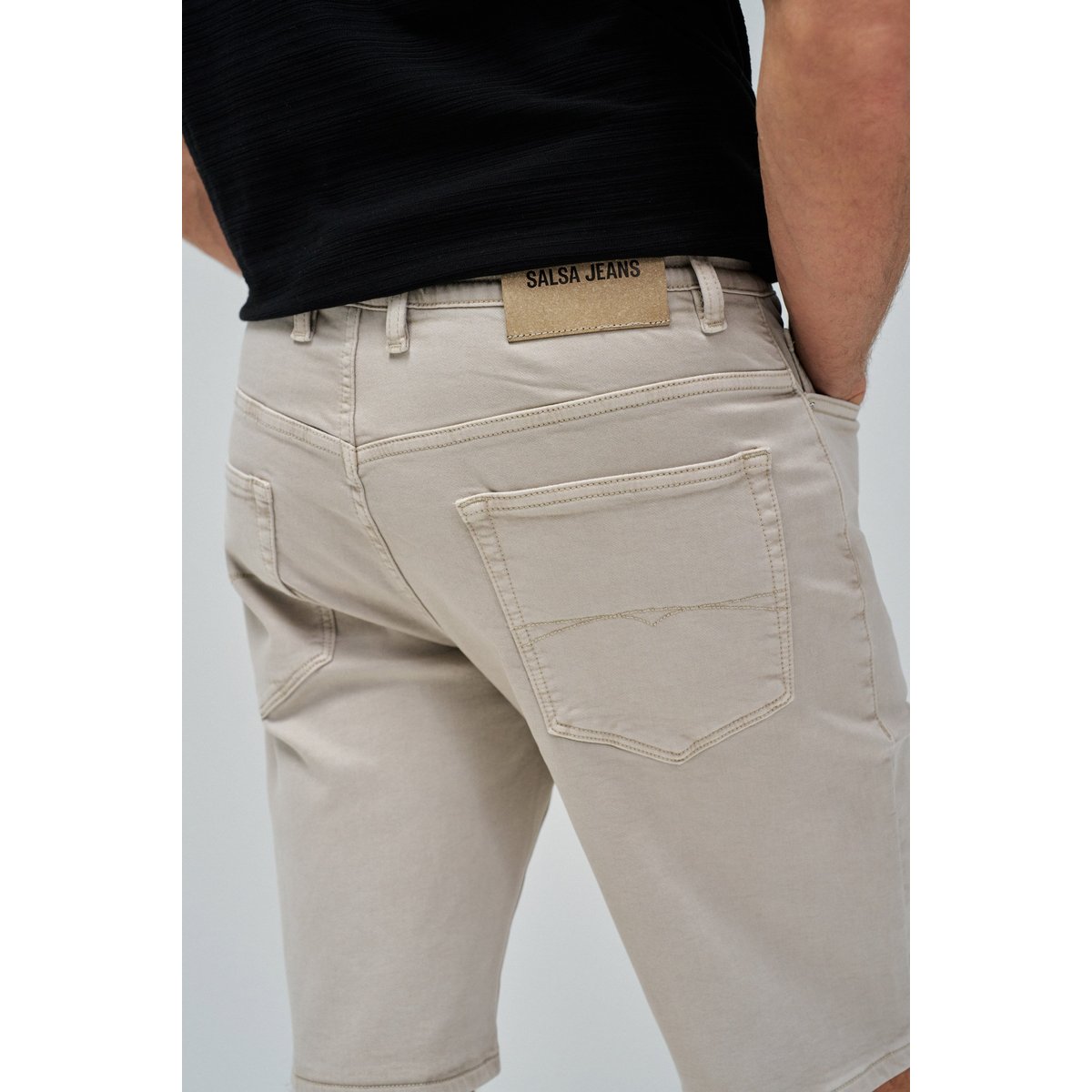 SHORT EN DENIM COLORÉ S-ACTIV vert kaki, SALSA JEANS