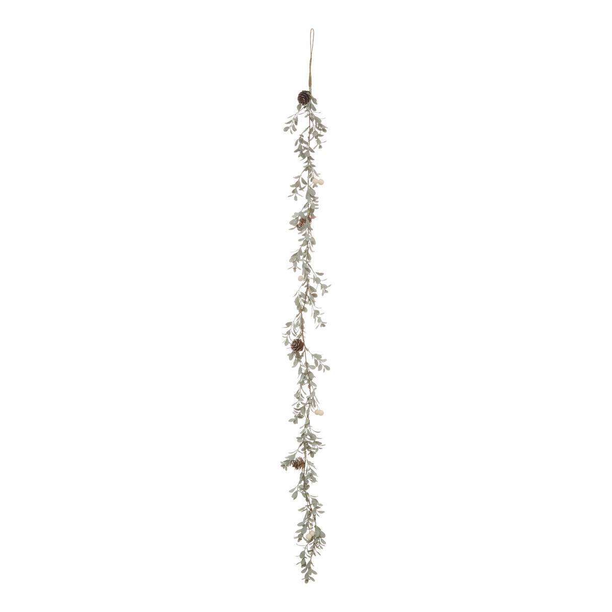 Guirlande de Noël en plastique feuillage et pommes de pin 110 cm vert, FEERIC LIGHTS & CHRISTMAS
