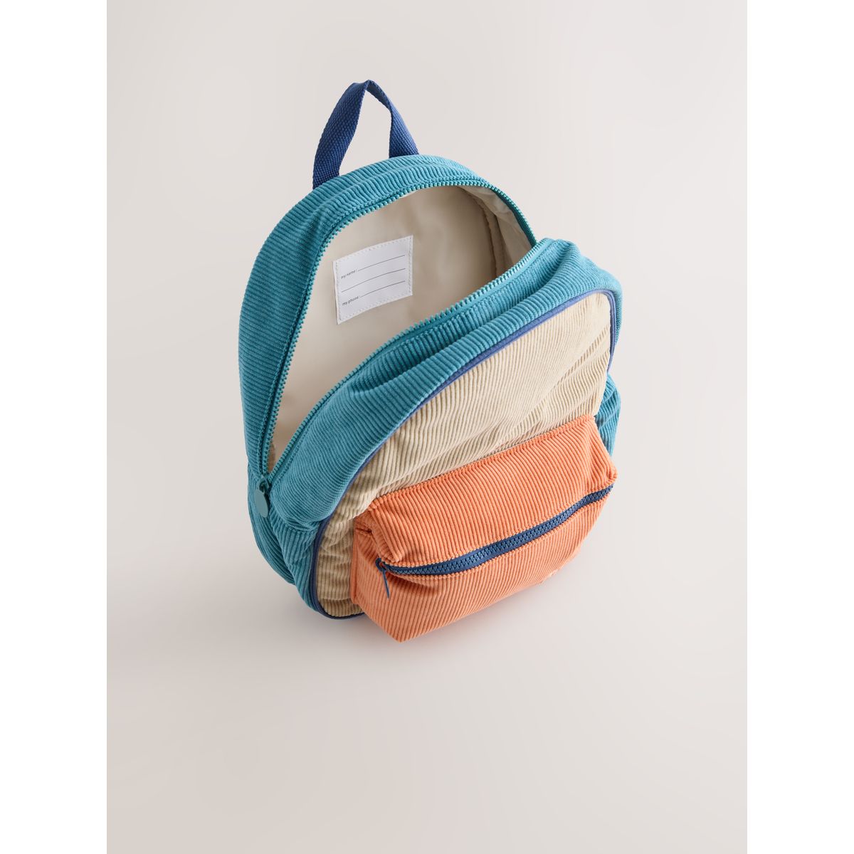 Sac à dos en velours côtelé blocs de couleurs pastel, NEXT