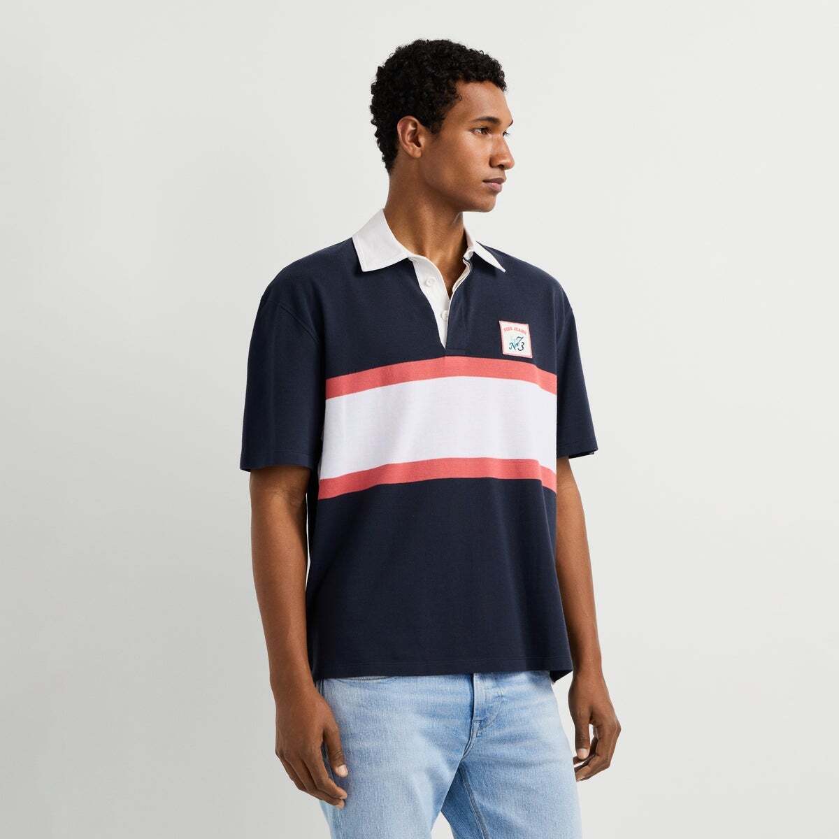 Polo Piqué Fit Casual bleu mer profonde, PEPE JEANS